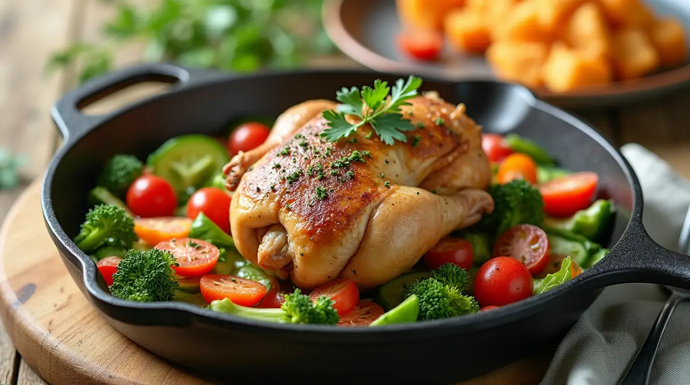 Die Gemüsepfanne mit Hähnchen ist ein beliebter Klassiker in der gesunden Küche. Sie ist ideal, um schnell und einfach lecker zu kochen. Mit frischem Gemüse und saftigem Hähnchen entsteht ein nährstoffreiches Gericht.